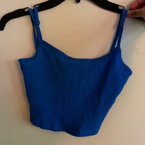 Blue crop top